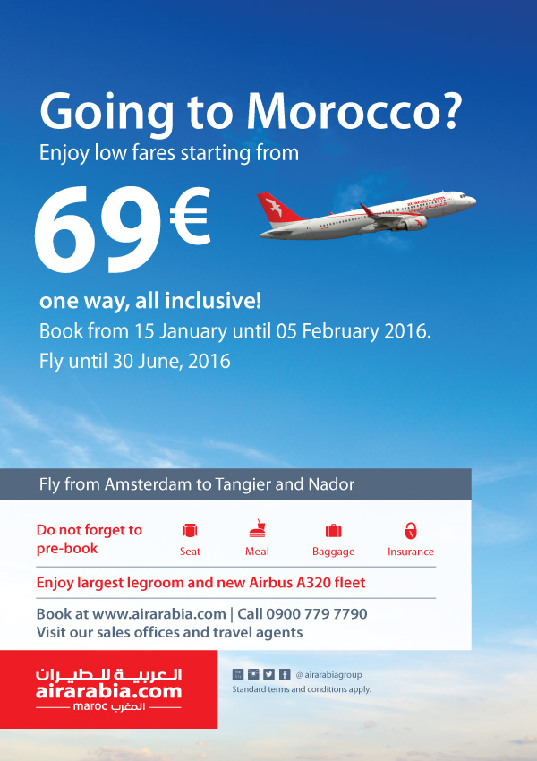 Low fares to Morocco starting from 69€