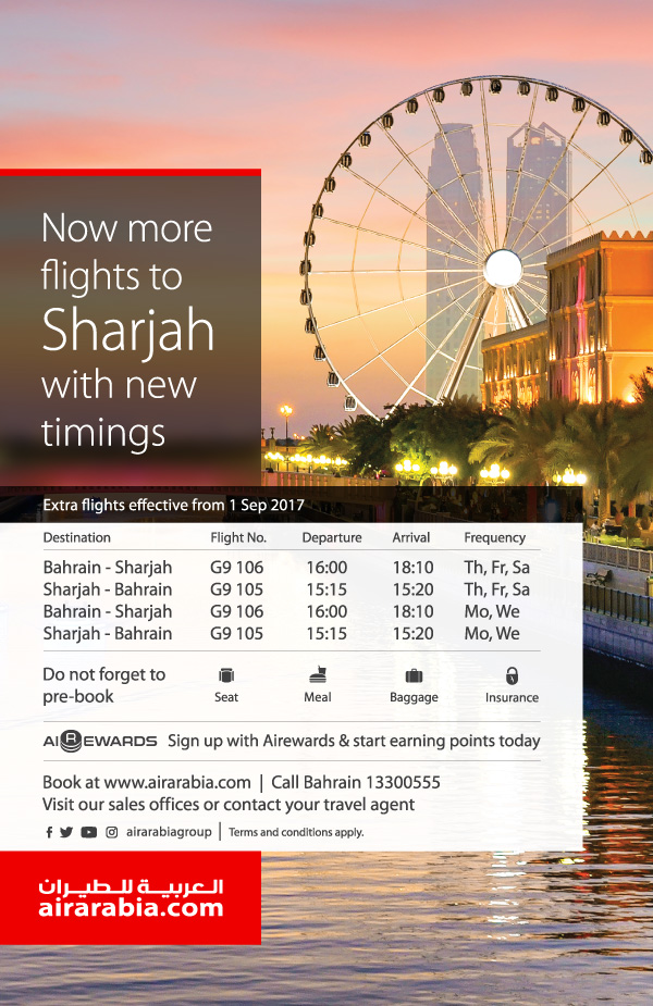 Now more flights to Sharjah with new timings