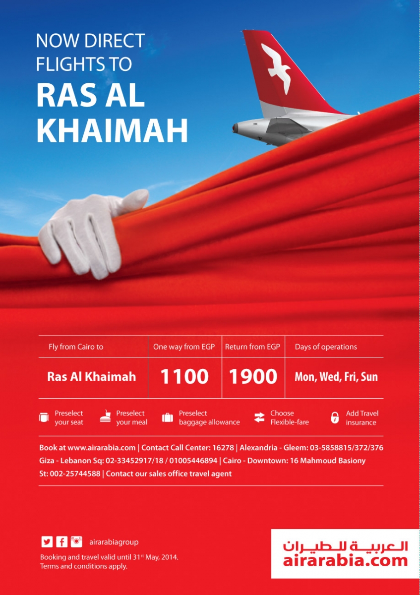 Announcing direct flights to Ras Al Khaimah from Cairo