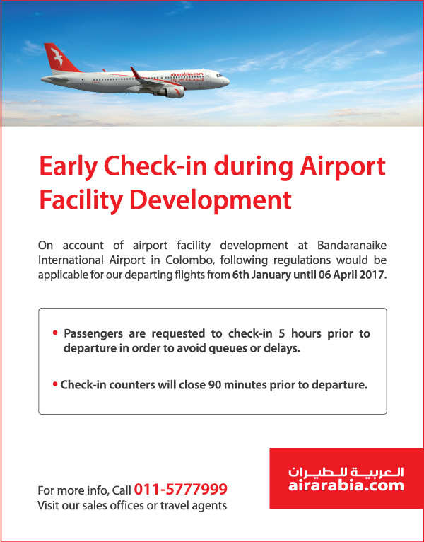 Early check-in during airport facility development