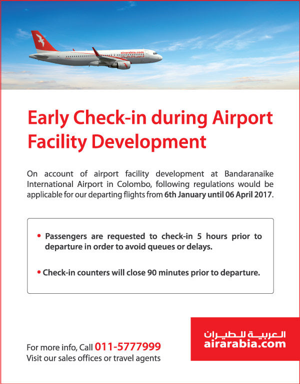 Early check-in during airport facility development