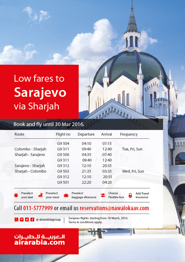 Low fares to Muscat via Sharjah
