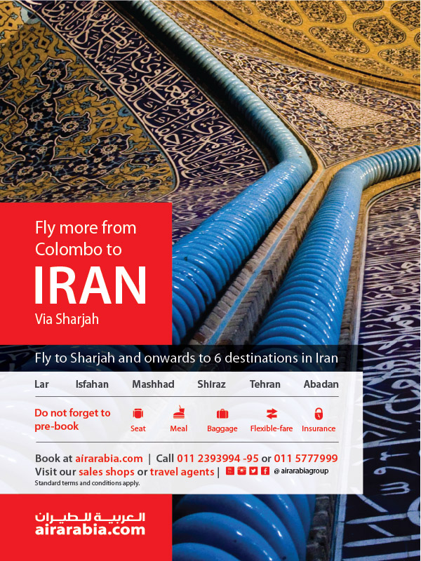 Fly more from Colombo to Iran via Sharjah