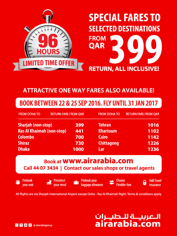 Special Fares To Selected Destinations
