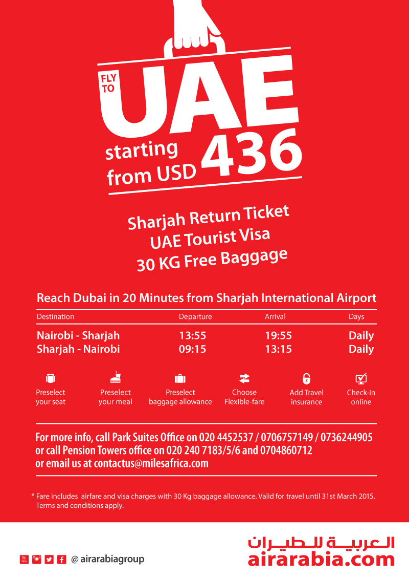 Fly to UAE starting from USD 436!