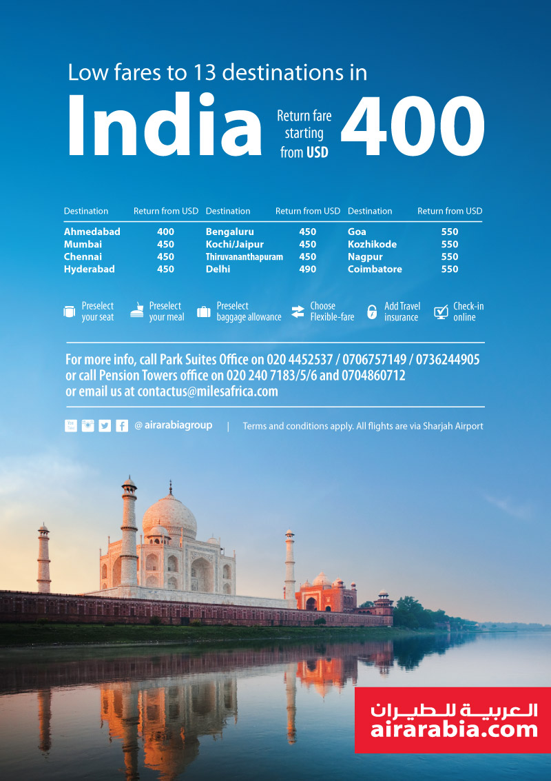 Low fares to India!