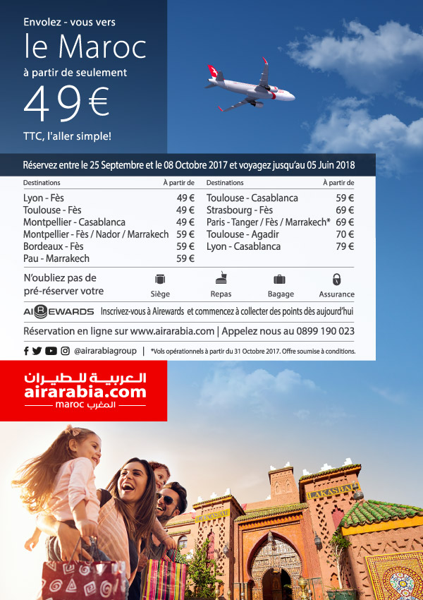 Envolez vous vers le Maroc