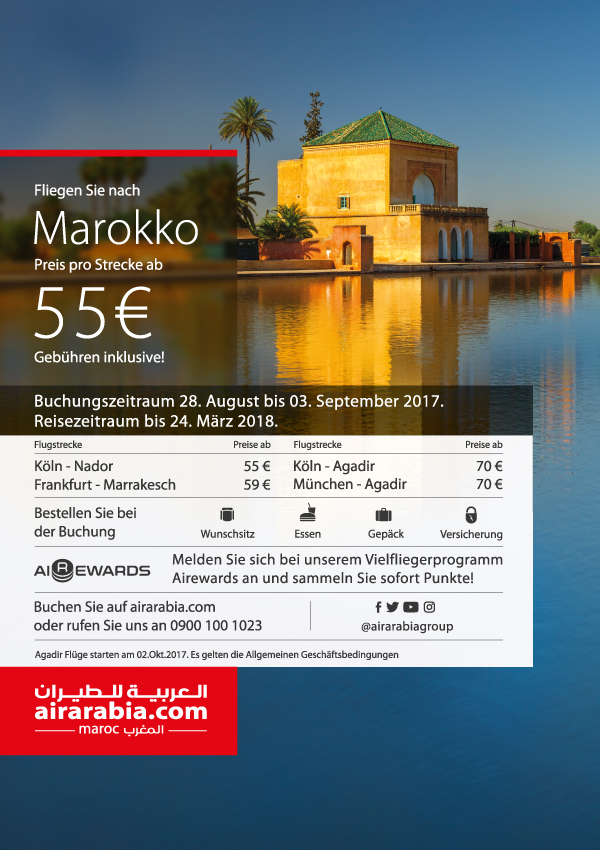 Fliegen Sie nach Marokko
