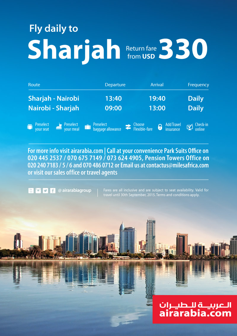 Fly daily to Sharjah return from USD 330!