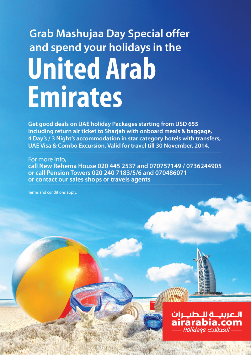 Gradb Mashujaa Day Special offer and spend your holidays in the United Arab Emirates! Get good deals on UAE holiday packages starting from USD 655!