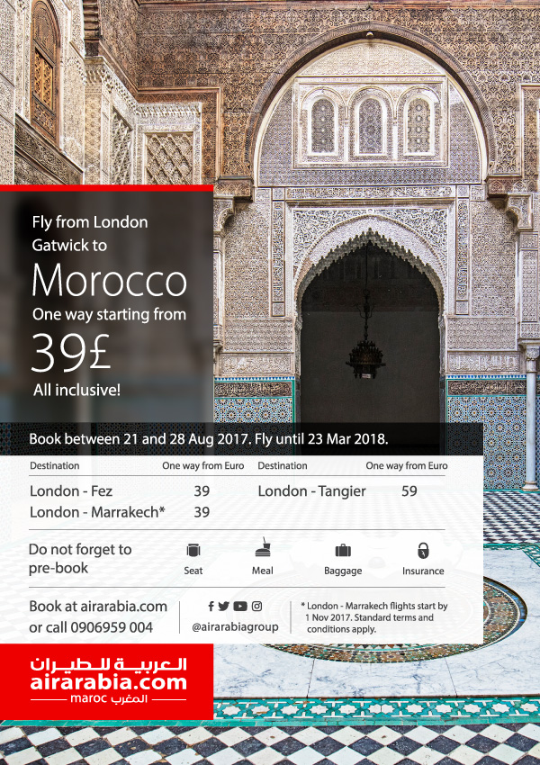 Fly from London Gatwick to Morocco