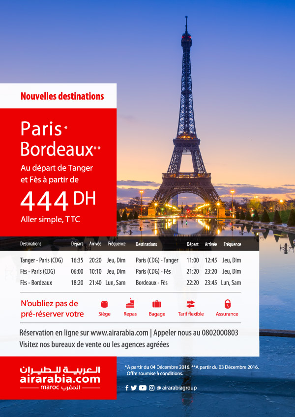 Nouvelles destinations