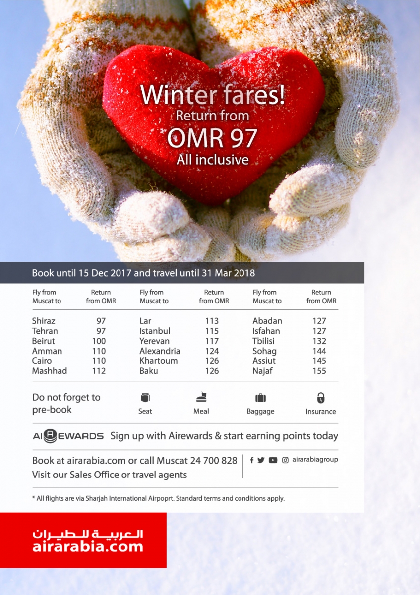 Winter fares!