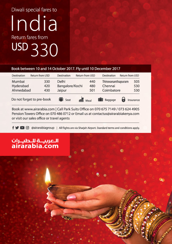 Diwali special fares to India