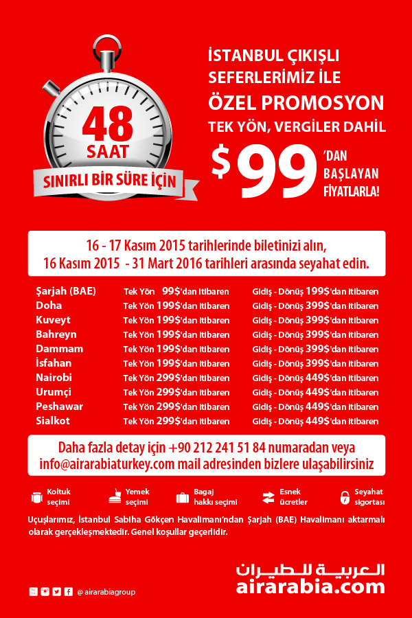 İstanbul Çikişli Seferlerİmİz İle Özel Promosyon Tek Yön, Vergİler Dahİl $99 ’Dan Başlayan Fİyatlarla!