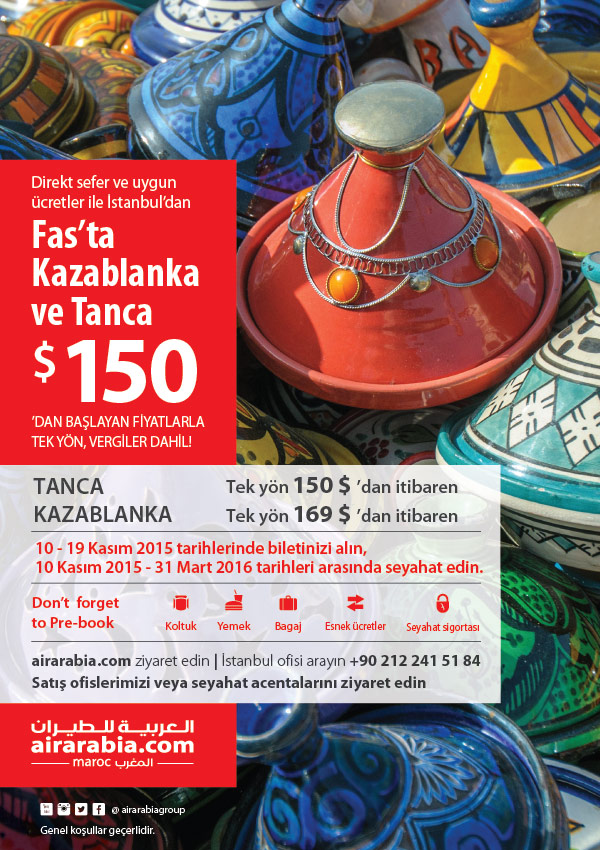 Direct flights from Istanbul to Casablanca & Tangier from $150 one way, all inclusive!