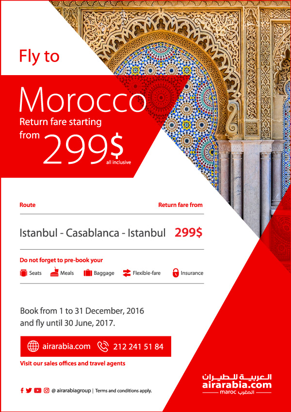 Fly to Morocco