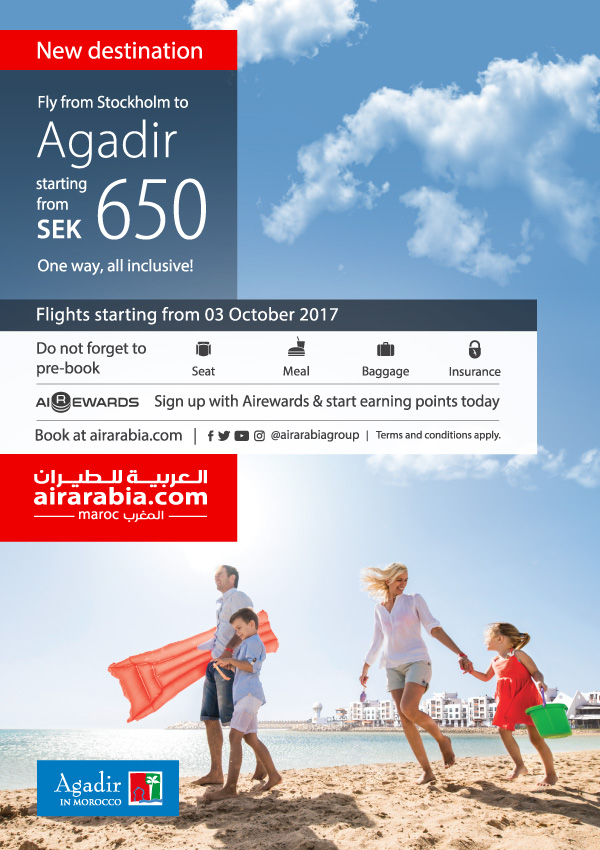 Fly from Stockholm to Agadir