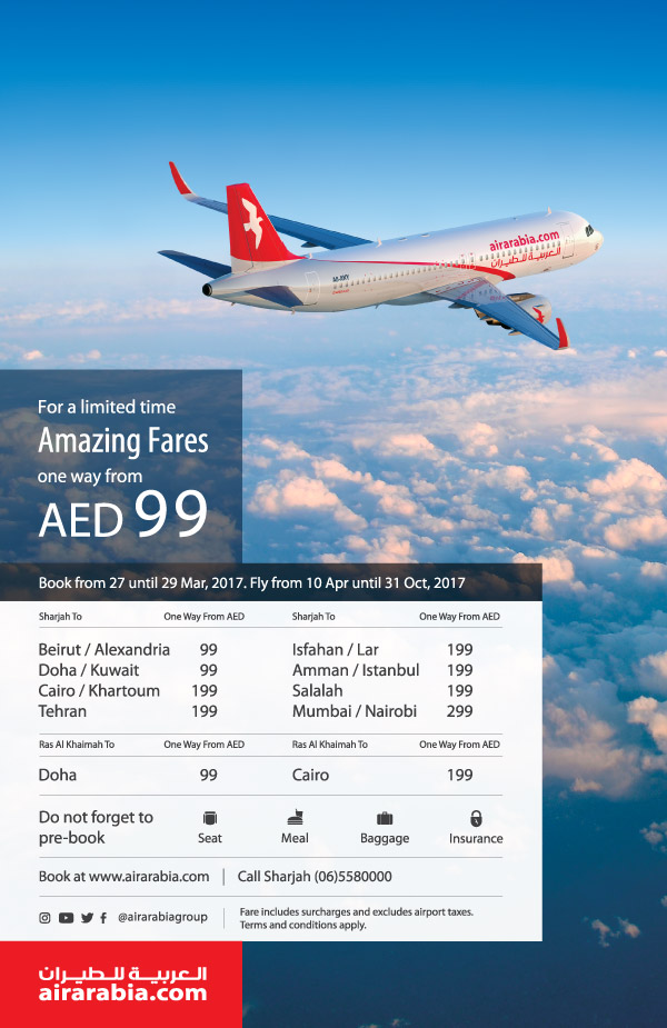 Amazing fares from UAE