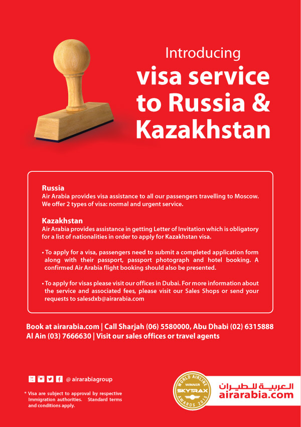 Introducing Visa service to Russia & Kazakhstan