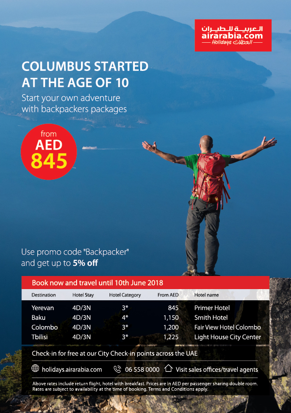 Start your own adventure with backpackers packages