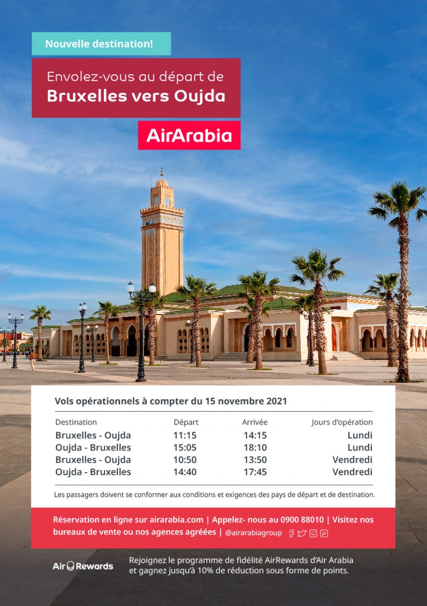 voyage par avion bruxelles oujda