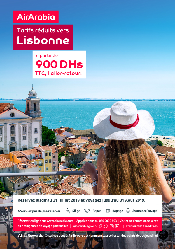 Tarifs Reduits Vers Lisbonne Air Arabia