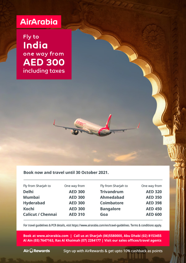 Fly For Less To India Air Arabia